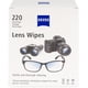 thumbnail image 1 of Toallitas para lentes Zeiss, 220 unidades, prehumedecidas, envueltas individualmente, 1 of 4