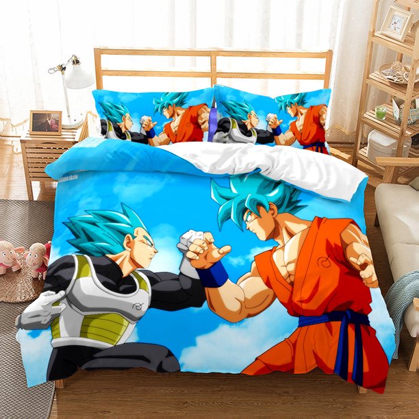 Dragon Ball Animation Goku Duvet Cover Pillowcase Anime Bedding Set Single Twin Double Full Queen King Size Kids Bedroom Decor Bed Sheets