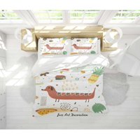 Milsleep - 3D Cartoon Animal Perro Patrón Funda De Edredón Set Ropa De Cama Set Funda Nórdica