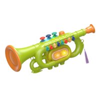 Magideal - Instrumento De 8 Notas, Juguetes Musicales, Instrumentos Musicales Portátiles Con Luz Y Sonido, Mini Instrumento De Trompeta Para Niños, Juguetes Para , Trompeta Trompeta Verde