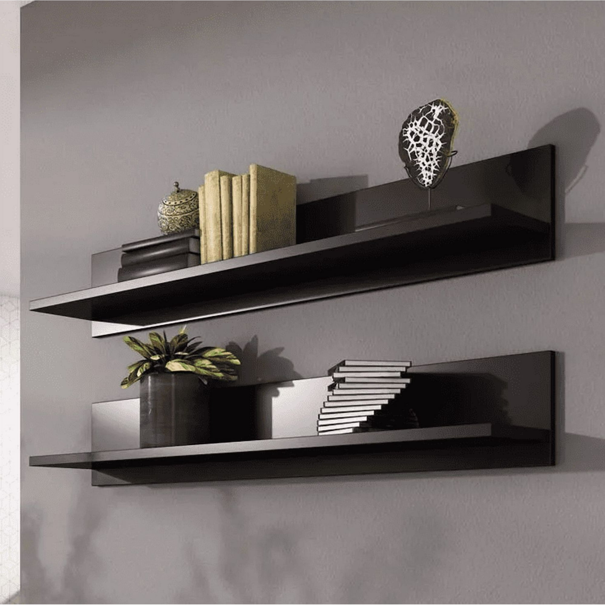 Genérico - Set De Repisas Modelo T Negro