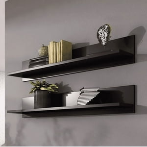 Genérico - Set De Repisas Modelo T Negro