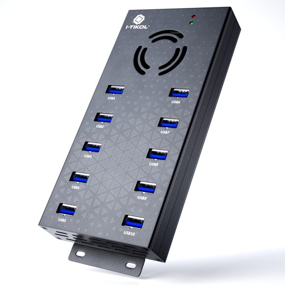 Concentrador USB I-Tikol de 10 puertos 5 Gbps con aleación de aluminio