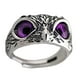 thumbnail image 2 of Demon Eye Owl Anillos Retro Elegante Anillo Llamativo Para Pareja Amantes Hombres Mujeres Púrpura, 2 of 5