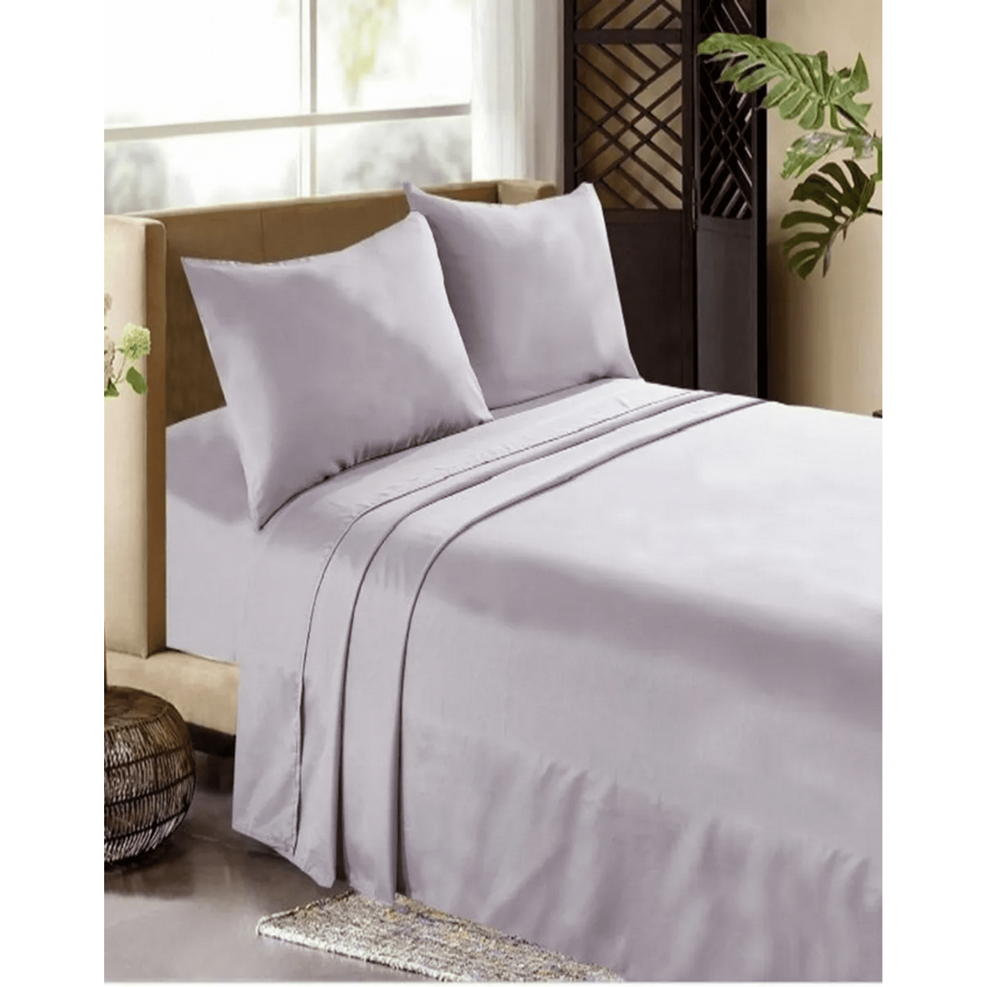 Genérico - Juego Sabana 150 Hilos 1.5 Plaza + Funda