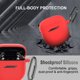 thumbnail image 3 of Estuche de silicona para auriculares Bose QC II/Ultra FIRE ROSE, rojo + llavero, 3 of 7