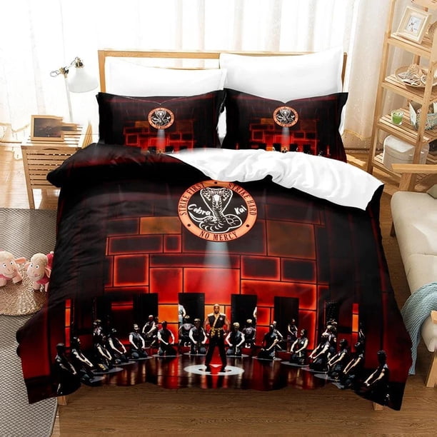 ed Cobra Kai Bedding Set Pillowcase Karate Duvet Cover Double Adult Kids Bedclothes Quilt Cover