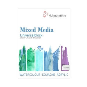 Block Técnica Mixta Universalblock Hahnemuhle 310Gr 25 Hojas