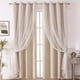 thumbnail image 1 of suxuMhao Cortinas de Estrellas Huecas con Gasa, 2 Piezas 52x72in, Cortinas para Sala/dormitorio, Cortina Transparente Perforada Opaca, Beige + Blanco, Poliéster y Encaje, 1 of 5