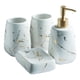 thumbnail image 5 of Juego De Accesorios De Ba?o CERAMIC Loción Dispensador Vaso Vaso Blanco 4Pcs, 5 of 5