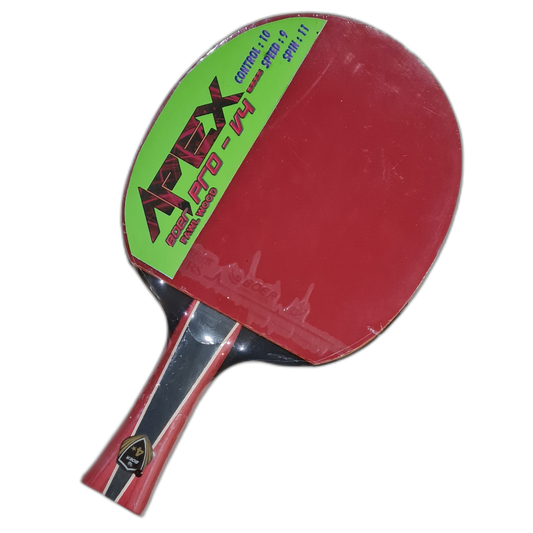 Apex - Paleta Ping Pong (Tenis De Mesa) Boer 4* Mango Largo 186Grs
