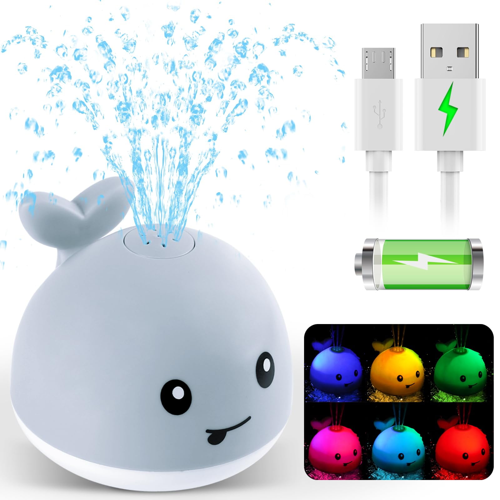 Juguetes De Baño Para Bebés Gigilli 2024 Recargables E Impermeables