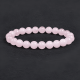 thumbnail image 3 of Pulsera piedra cuarzo natural en 8mm Rosado, 3 of 3