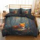 thumbnail image 1 of Cute Fox Painting Quilt Duvet Cover Set Children Bedding Super Double 3-Piece Bedding Set, 1 of 5