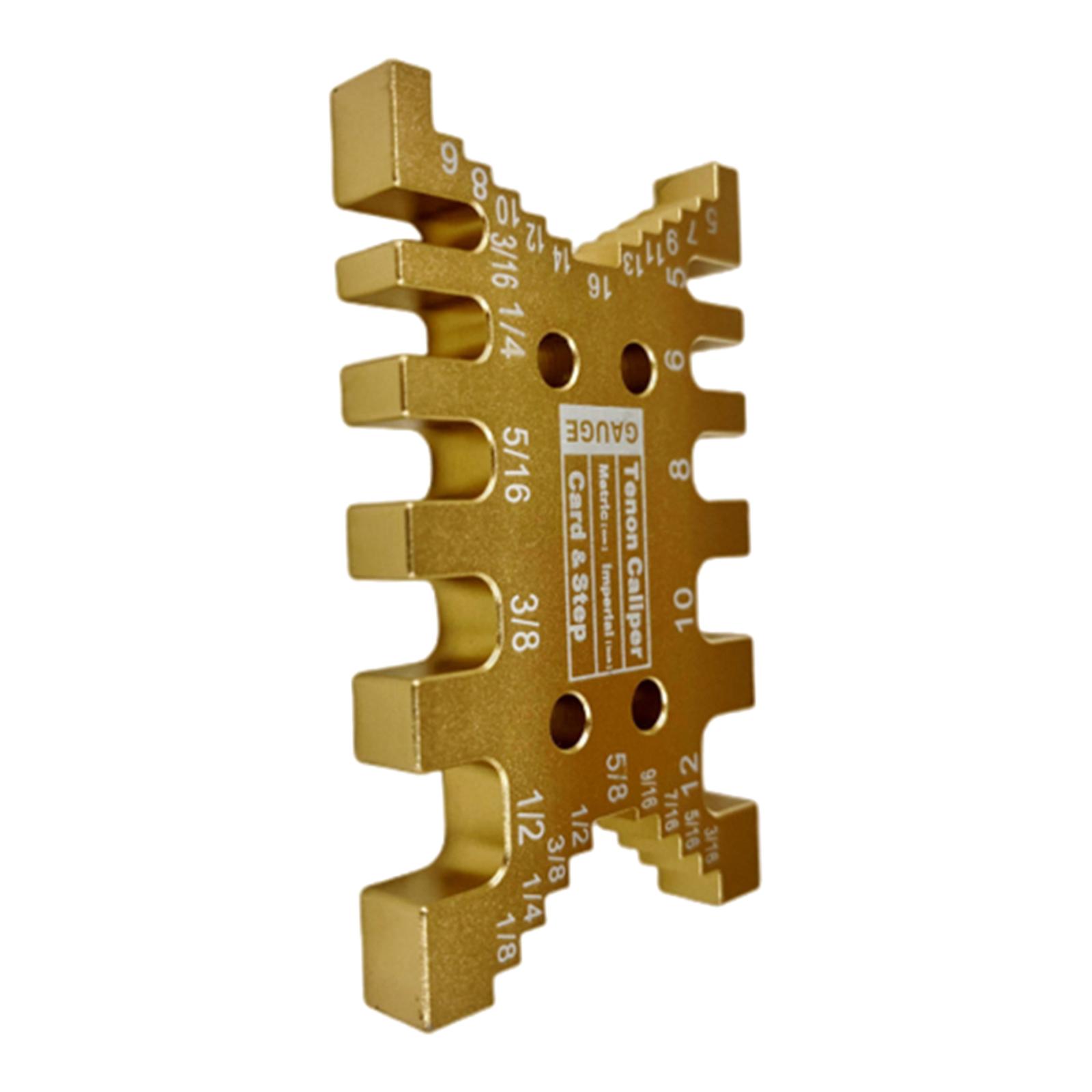 Magideal - Regla De Medición De Herramientas De Máquina De Mesa De De Empujador De Espiga Para Herramientas De Carpintería , Oro, 94X58X7Mm