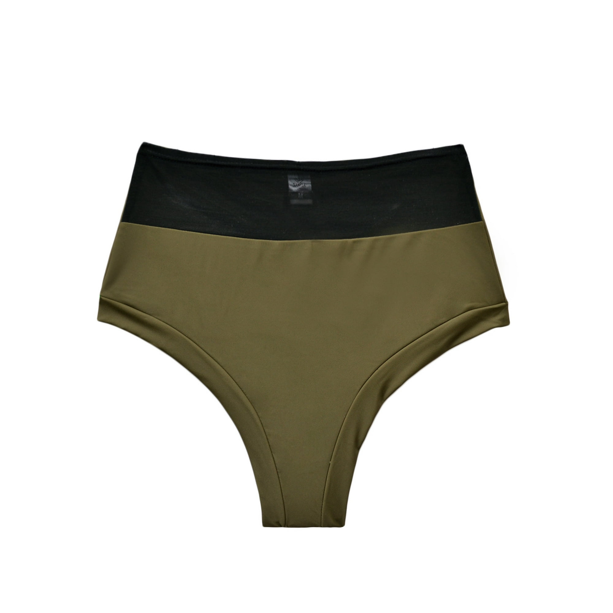 Samia - Bikini Calzón Pin Up Con Transparencia Verde S