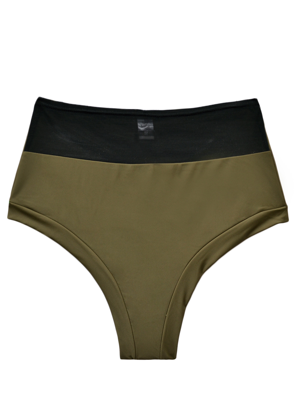 Samia - Bikini Calzón Pin Up Con Transparencia Verde S