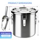 thumbnail image 2 of Contenedor de alimentos para mascotas PRRPRR de 4,5 kg, hermético de acero inoxidable con cuchara, 2 of 7