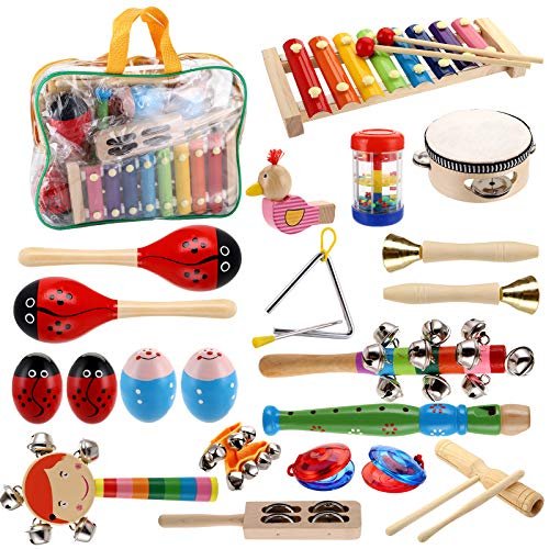 Yopay 22 Piezas Instrumentos Musicales Para Ninos Juguetes