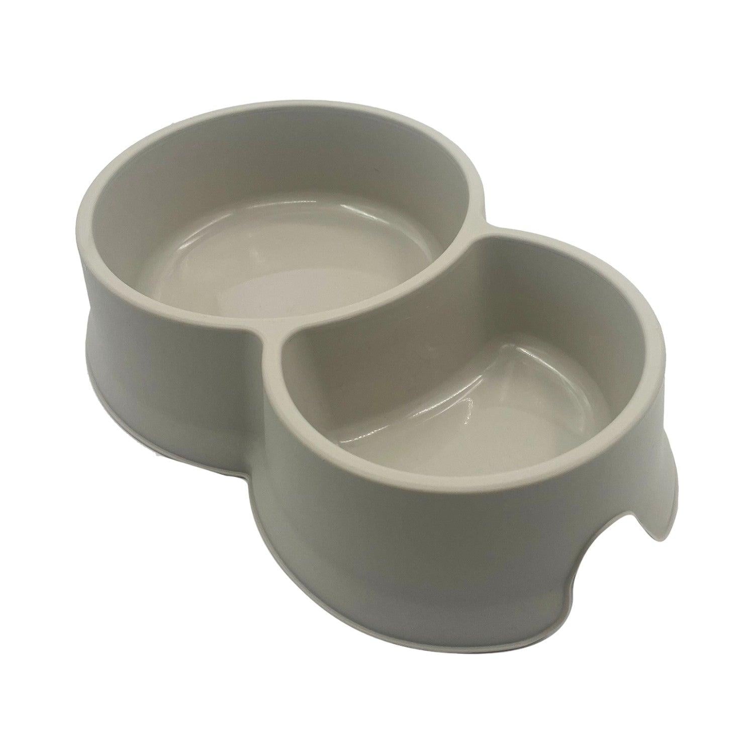 Comedero Bebedero Para Mascota Doble 95ml Beige Cool Pets Beige Tamaño Único