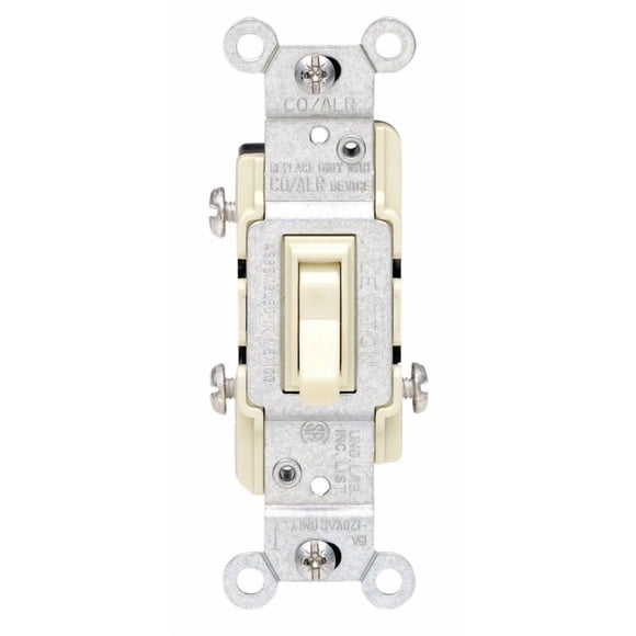 Switch Leviton CO/ALR Toggle, 15 A, 120 V, color marfil, 1 paquete