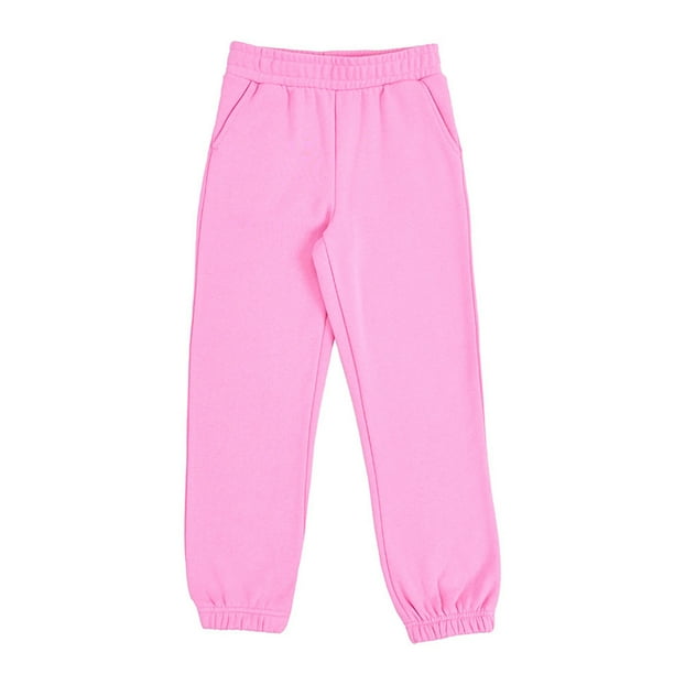Pantalón De Buzo Niña Kids Basico Rosado Corona