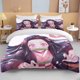 thumbnail image 1 of Nezuko Kamado Bedding Set Anime Demon Slayer Duvet Cover Comforter Bed Linen Single Twin Full Size Kids Girl Boys Gift Bed Sheets, 1 of 5