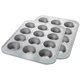 thumbnail image 1 of Juego de 2 moldes para magdalenas USA Pan de acero aluminizado de 12 cavidades, 1 of 8