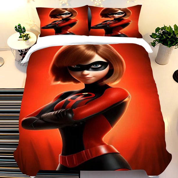 v1922 Bed Sheets The Incredibles Bedding Quilt Cover Bedding for Bedroom Decor Ultra Soft and Comfortable Set Kids Gift New Design 3-Piece Bedding Set (1 Duvet Cover + 2 Pillow Shams) Bed Sheets ju192