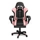 thumbnail image 2 of Silla Gamer Hell Castle Reclinable Con Cojin Lumbar Rosa Negro Cuero Sintético, 2 of 7