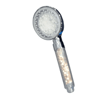 Genérico - Cabezal Ducha Led Rgb Teléfono Mango Filtro Ahorro Agua Plateado