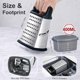 thumbnail image 2 of Ourokhome Cheese Grater, Handheld Box Grater with Container, 2 of 3
