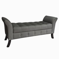 Genérico - Banqueta Baul Regatta Color Gris Oscuro