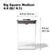 thumbnail image 2 of Recipiente OXO Steel POP Big Medium Square de 4,2 L para harina, 2 of 7