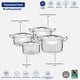 thumbnail image 3 of Batería de Cocina en Acero 4 Piezas Tramontina Professional., 3 of 4