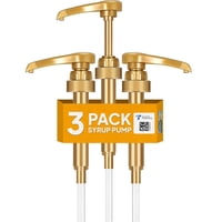 Little Squirt Syrup Pump - Bomba De Sirope De Café Little Squirt Gold, Paquete De 3 Botellas De 750 Ml