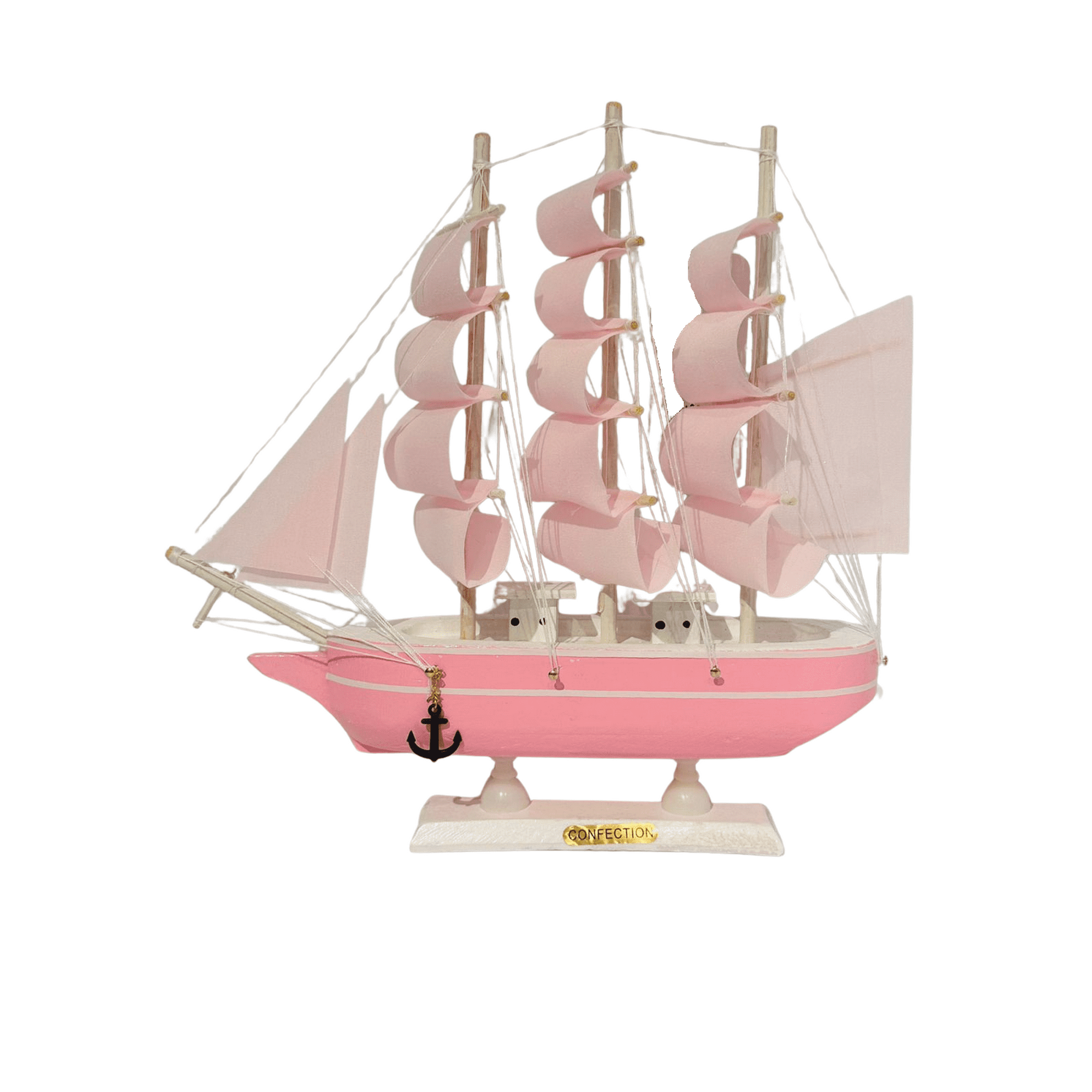 Decostilo - Decoración: Barco Velero De Madera 23cm