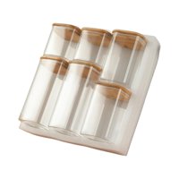 Bothyi - Tarro De Almacenamiento De Alimentos De Vidrio Transparente, Botes De Cocina Para Restaurante Y Bar, 6 Uds.