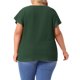 thumbnail image 3 of Agnes Orinda Mujeres Tallas Grandes Tops de Escuela Universidad Textura Cuello en V con Muesca Mangas con Volantes Verano Casual Camisetas Blusas 4X Verde Militar, 3 of 6