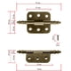 thumbnail image 4 of 4 bisagras de bronce verde con cabeza de corona para muebles, gabinetes, cajones y puertas., 4 of 8