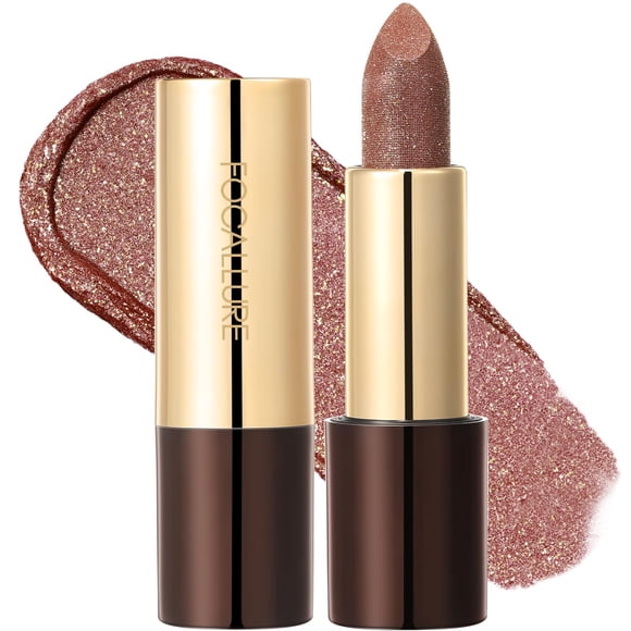 Labial FOCALLURE Metálico Nude Acabado Brillante