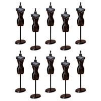Bothyi - 10 Piezas 1:6 Casa De Muñecas Miniatura Soporte De Maniquí Para Coser Joyería Exhibición Negro