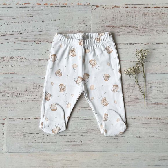 Patitas Buho Beige Algodón Pima - Talla 0-1 mes