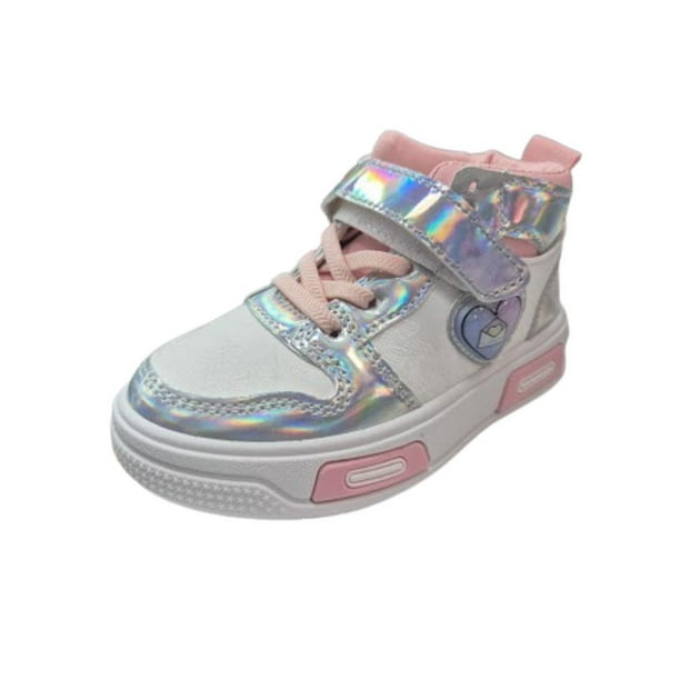 Zapatilla Deportiva Con Caña Niña Plateado
