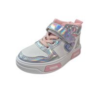 Vinnys Outlet - Zapatilla Deportiva Con Caña Niña Plateado