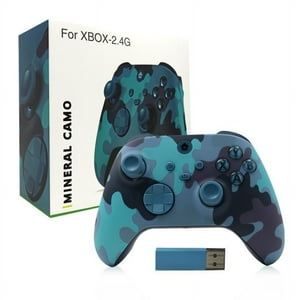 Gamepad Aaronmei Inalámbrico 2.4G Para Xbox 360 Pc Camuflaje Azul