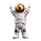 thumbnail image 1 of Resina Astronauta Astronauta Estatua Adorno Oficina En Casa Escritorio Estatuilla Decoraciones Oro 15x10x25 Cm, 1 of 6