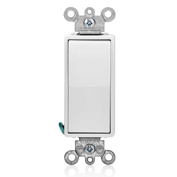 Interruptor Decora Leviton 05604 de 15 amperios y 4 vías, color blanco