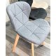 thumbnail image 4 of Silla Para Comedor Aviador Radar Tapiz Lino Base Madera - Gris, 4 of 5