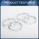 thumbnail image 4 of Anillos Centradores de Cubo Unique Bargains, 56.1mm ID a 66.1mm OD Anillos de Cubo de Rueda de Vehículo Aleación de Aluminio, 4 Piezas, 4 of 6